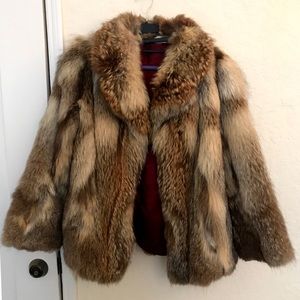 Authentic Vintage Coyote Fur Coat Medium
